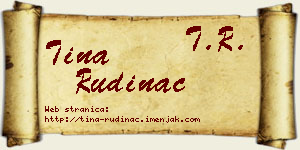 Tina Rudinac vizit kartica